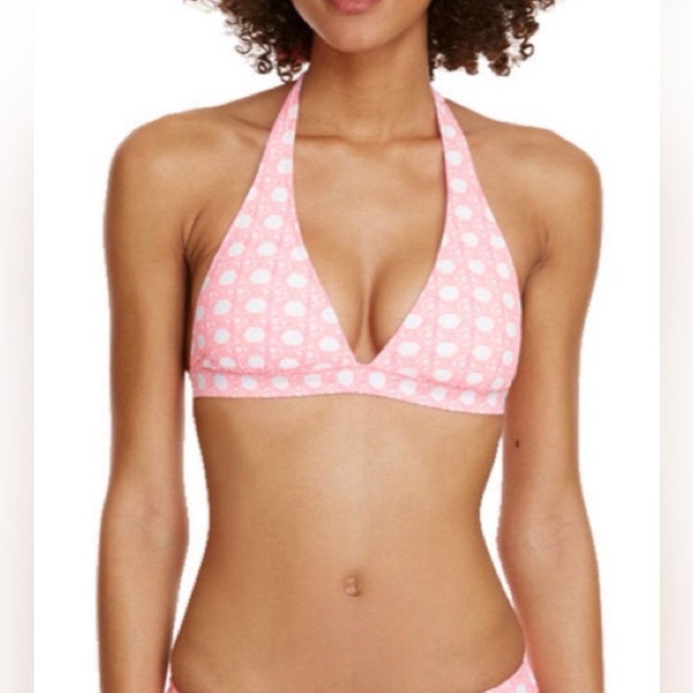 Vineyard Vines Peachy pink Bikini Size Small Halter Top Beach Vacation Pool